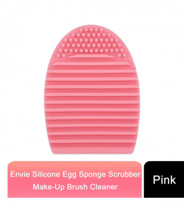 Silicone Egg Sponge Scrubber Make-Up Brush Cleaner - Pink/Purple[Pink]