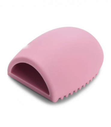 Silicone Egg Sponge Scrubber Make-Up Brush Cleaner - Pink/Purple[Pink]