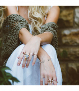 Silver Leaf Bangle 6022