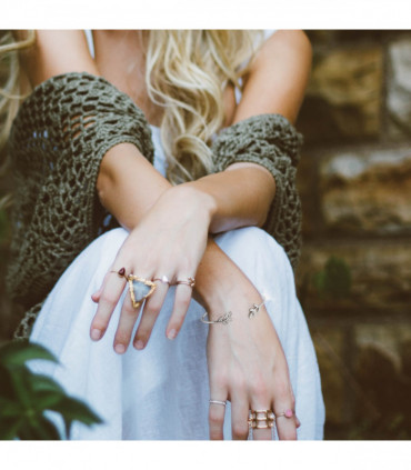 Silver Leaf Bangle 6022