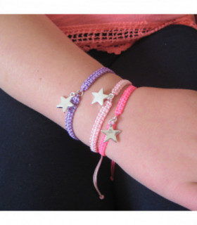 Silver Star Charm Friendship Bracelet