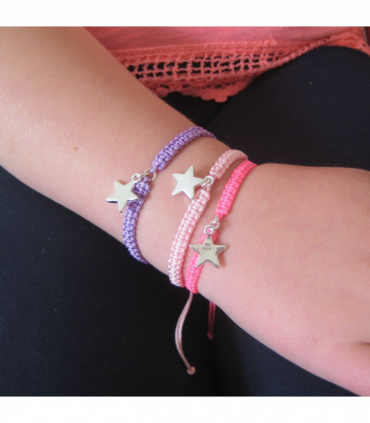 Silver Star Charm Friendship Bracelet