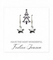 Silver Star Earrings - Festive Season Card Gift