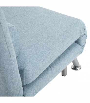 Single Folding 5 Position Convertible Sleeper Chair Sofa Bed Blue