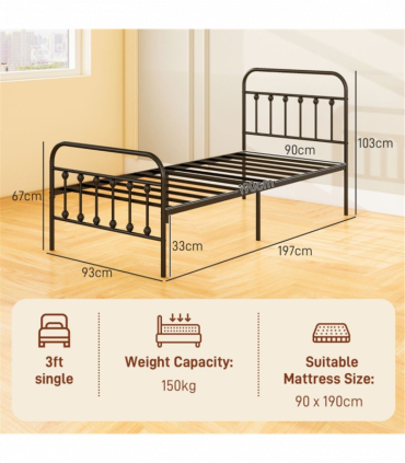 Single Metal Bed Frame