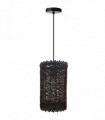 Single Natural Wicker Rattan Ceiling Pendant Light Shade E27 Base Adjustable cord Handmade Pendant Lighting Fixture