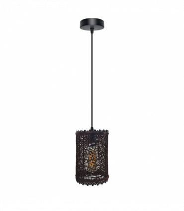 Single Natural Wicker Rattan Ceiling Pendant Light Shade E27 Base Adjustable cord Handmade Pendant Lighting Fixture