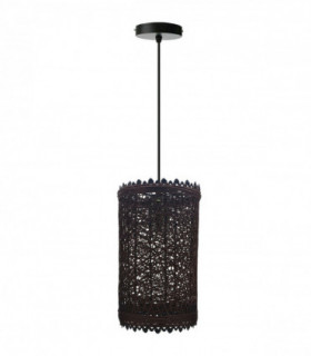 Single Natural Wicker Rattan Ceiling Pendant Light Shade E27 Base Adjustable cord Handmade Pendant Lighting Fixture
