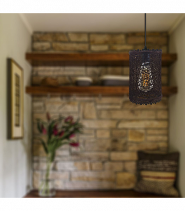 Single Natural Wicker Rattan Ceiling Pendant Light Shade E27 Base Adjustable cord Handmade Pendant Lighting Fixture