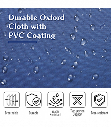 Single Portable Outdoor Military Sleeping Bed Camping Cot Blue Outsunny