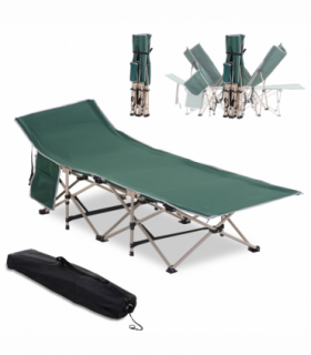 Single Portable Outdoor Military Sleeping Bed Camping Cot Green Outsunny