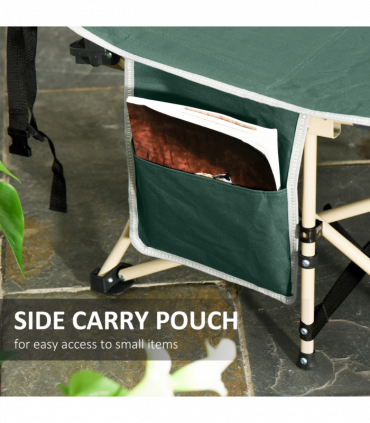 Single Portable Outdoor Military Sleeping Bed Camping Cot Green Outsunny