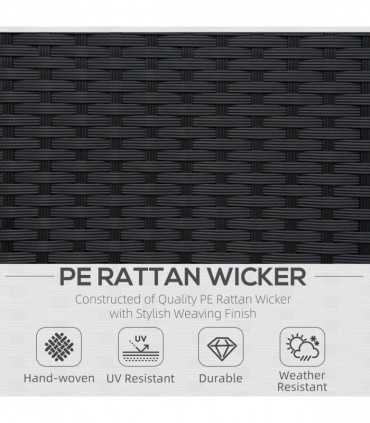 Single Rattan Chair Black �