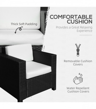 Single Rattan Chair Black �