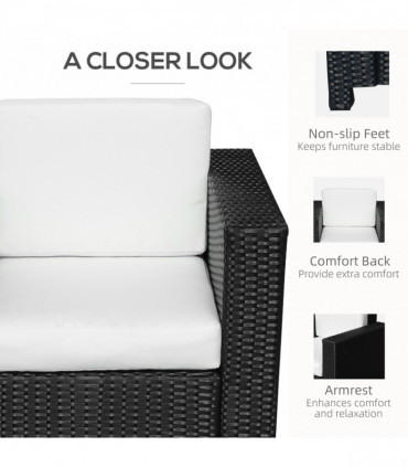 Single Rattan Chair Black �