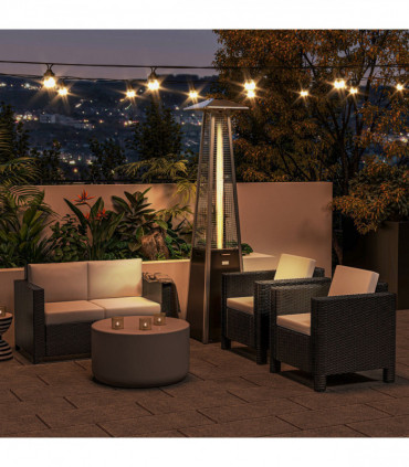 Single Rattan Chair Black �