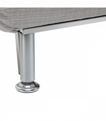 Single Sofa Bed Folding Chair Bed w/ Steel Frame Padding Pillow Grey, Silver