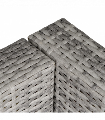 Single Wicker Furniture Sofa Chair w/ Padded Cushion for Garden Balcony