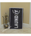 Single laundry bag with metal handles (Black)