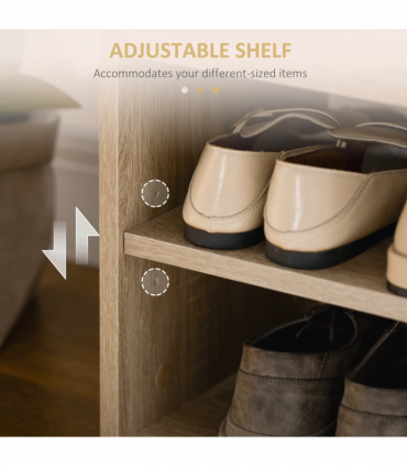 Sit-On Shoe Storage w/ Hidden Compartment Handles Sponge Top 80x30x43 cm Grey