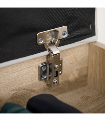 Sit-On Shoe Storage w/ Hidden Compartment Handles Sponge Top 80x30x43 cm Grey