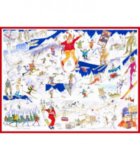 Skiing - Tim Bulmer 1000 Piece Jigsaw Puzzle