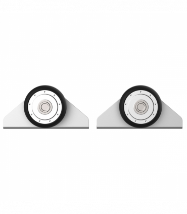 Sliding Barn Door Hardware Kit Track System Gear Set Divider HOMCOM