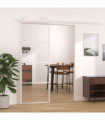 Sliding Door ESG Glass and Aluminium 76x205 cm White