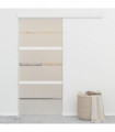 vidaXL Sliding Door ESG Glass and Aluminium 90x205 cm Silver