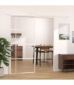 vidaXL Sliding Door ESG Glass and Aluminium 90x205 cm White