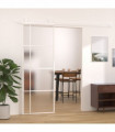 Sliding Door Frosted ESG Glass and Aluminium 76x205 cm White