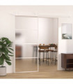 Sliding Door Frosted ESG Glass and Aluminium 90x205 cm White