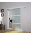 Sliding Door Glass and Aluminium 178 cm Silver
