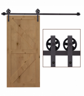 Sliding Door Rail Barn Door Kit Single Wooden 6FT /1830mm