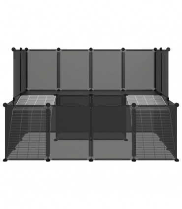 Small Animal Cage Black 143x107x93 cm PP and Steel