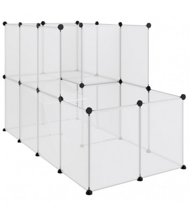 Small Animal Cage Transparent 142x74x93 cm PP and Steel