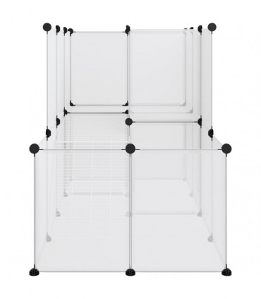 Small Animal Cage Transparent 142x74x93 cm PP and Steel