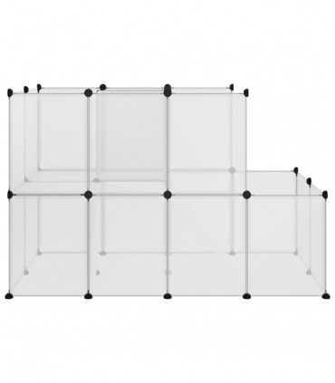 Small Animal Cage Transparent 142x74x93 cm PP and Steel