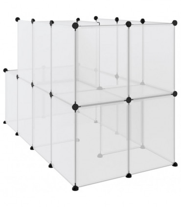 Small Animal Cage Transparent 142x74x93 cm PP and Steel