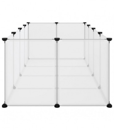Small Animal Cage Transparent 144x74x46.5 cm PP and Steel