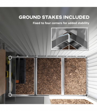 Small Garden Shed, Steel Lean-to Shed for Bike with Adjustable Shelf, Lock, 5x3