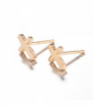 Small Gold Cross Stud Earrings