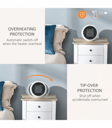 Small Space Heater Ceramic Electric Heater with 3 Heating Mode