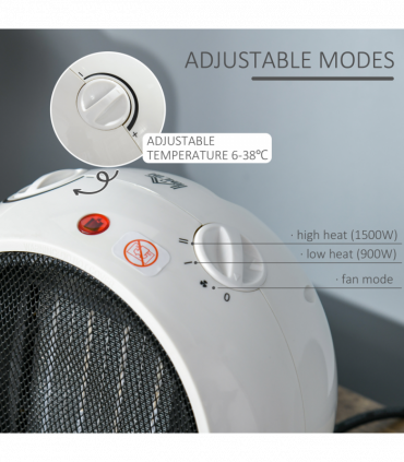 Small Space Heater Ceramic Electric Heater with 3 Heating Mode