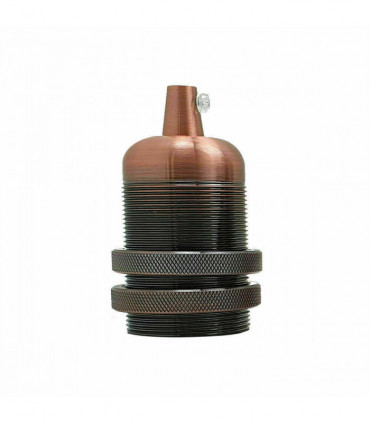 Smooth Holder With Ring Copper E27 Socket Ceramic Holder~2737