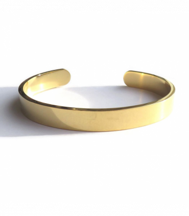 Solid Stainless Steel Gold Bangle - Unisex