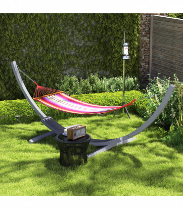 Solid Wood Crescent Arc Hammock Stand - Stylish & Sturdy Home Decor