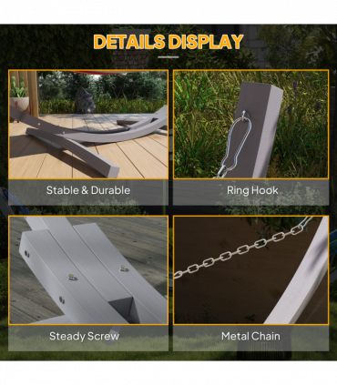 Solid Wood Crescent Arc Hammock Stand - Stylish & Sturdy Home Decor