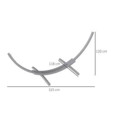 Solid Wood Crescent Arc Hammock Stand - Stylish & Sturdy Home Decor