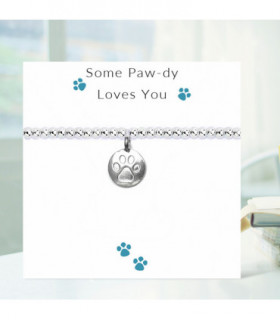 Some Paw-dy Loves You - Bracelet on Message Card